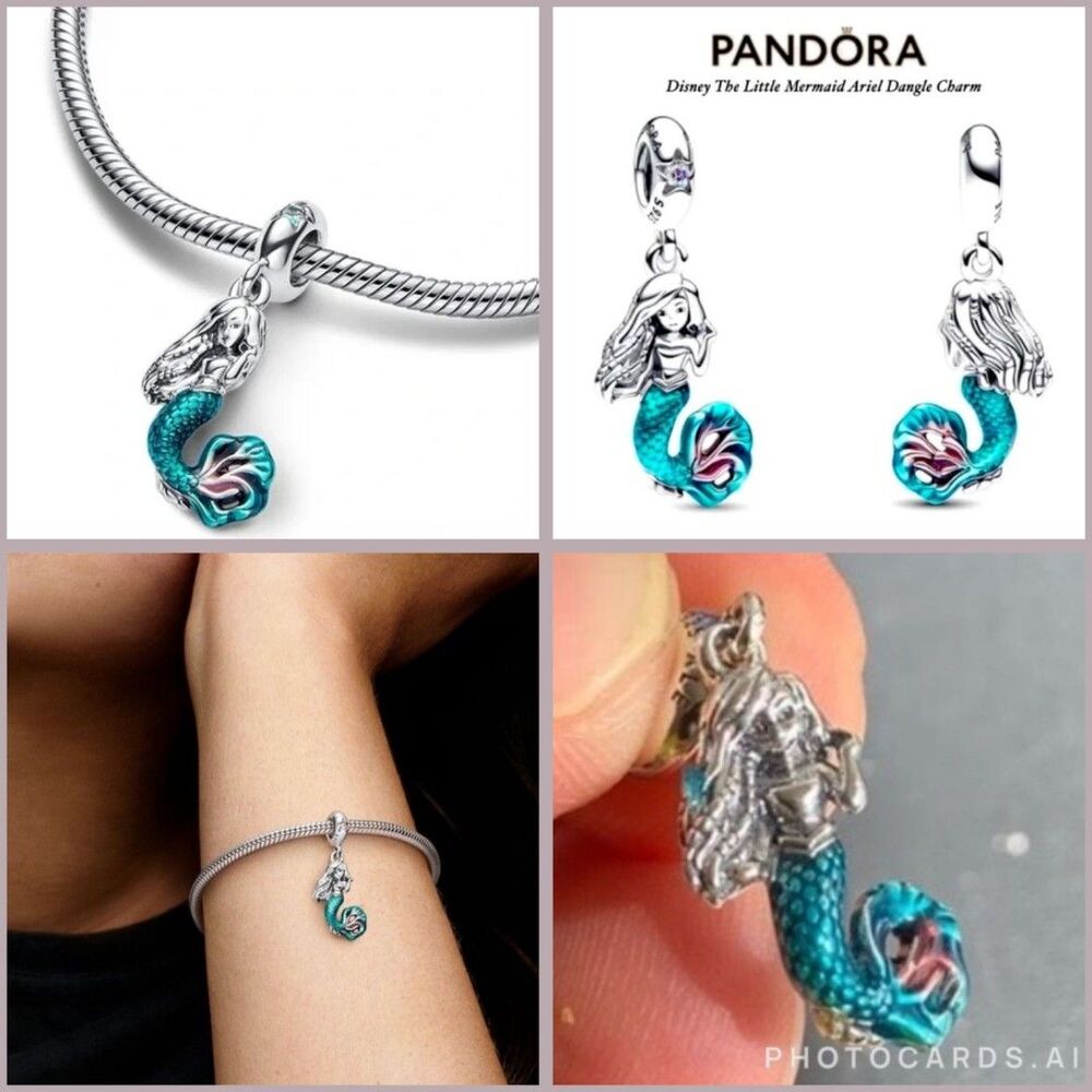 NWOT Little Mermaid Ariel Disney x Pandora FIT Dangle Charm - Picture 3 of 7